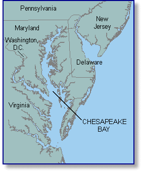 map of The Chesapeake Bay