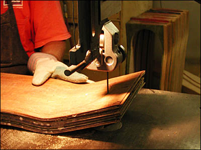 board being hand cut
